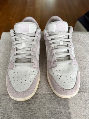 Nike Women’s Dunk Low Premium Next Nature Sneakers in Pale Pink and Cream Sz 9.5